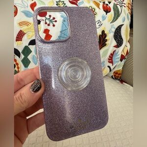 Kate Spade ♠️ iphone 15 pro max cover lilac glitter